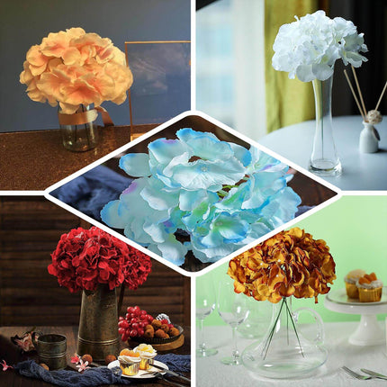 AliKopy 10 Cream Satin Hydrangeas - Realistic, DIY Floral Arrangements
