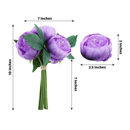 AliKopy 5 Flower Artificial Silk Peony Bouquet - Realistic & Durable