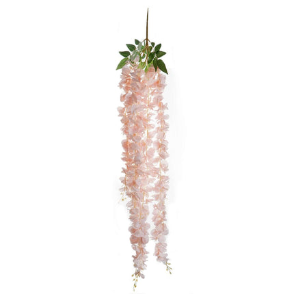 AliKopy 42" Blush Silk Wisteria Flower Garland - 5 Full Strands