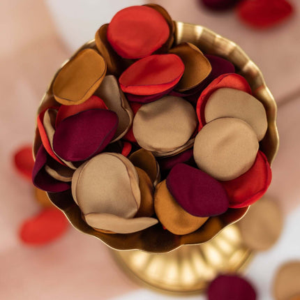 AliKopy 400-Pack Matte Silk Rose Petals - Life-Like Terracotta Confett