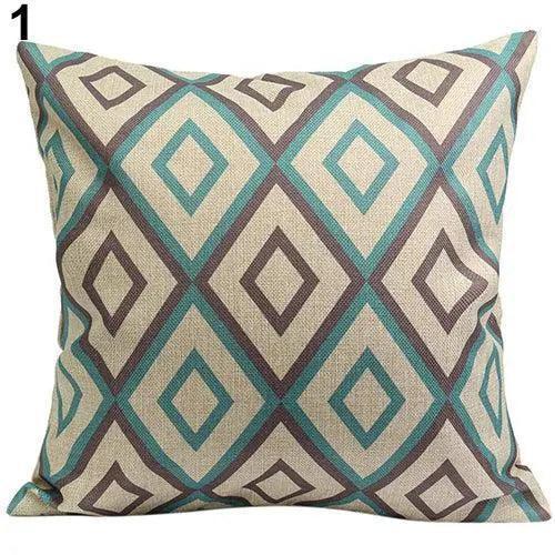 Chic Vintage Floral Geometric Throw Pillow Cover for Home Styling