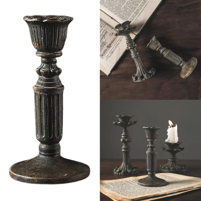European Retro Gothic Candle Holders Set - Enhance Your Home Decor and Special Events