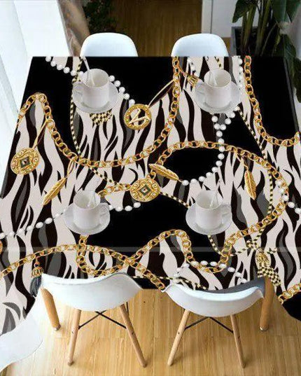 Elegant Vintage Waterproof Table Cover for Timeless Dining Atmosphere