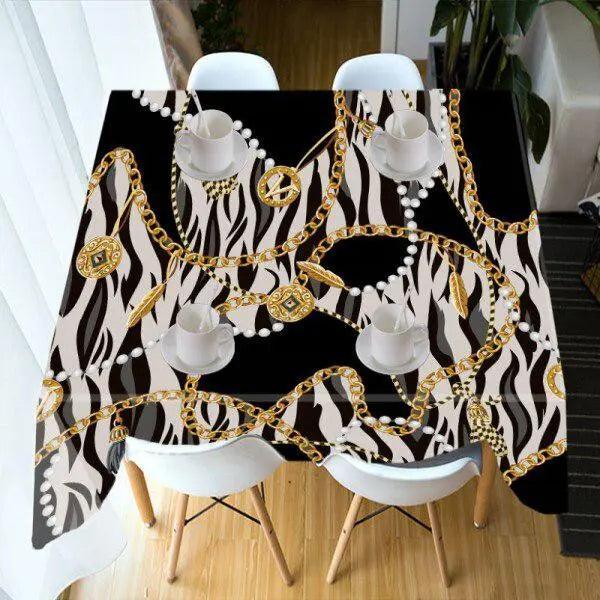 Elegant Vintage Waterproof Table Cover for Timeless Dining Atmosphere