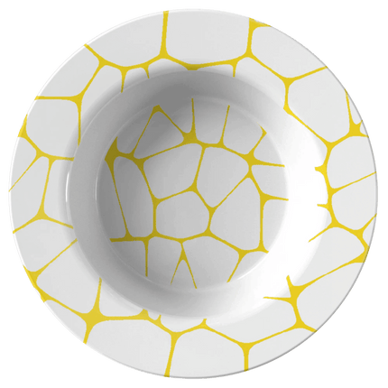 Artistic Microwave-Safe Polymer Bowl - 8.5' Vibrant Voronoi Design