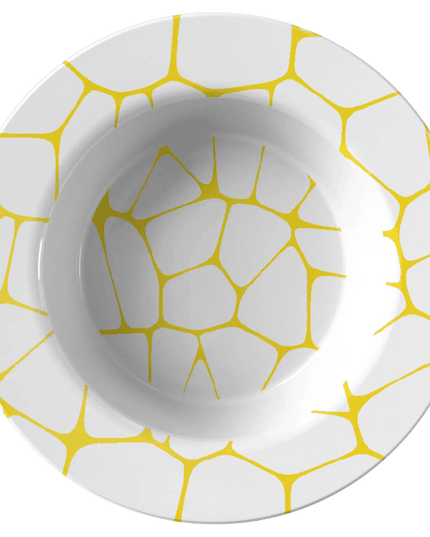 Artistic Microwave-Safe Polymer Bowl - 8.5' Vibrant Voronoi Design