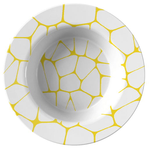 Vibrant Voronoi Microwave-Safe Polymer Bowl
