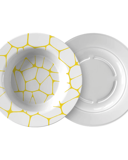 Artistic Microwave-Safe Polymer Bowl - 8.5' Vibrant Voronoi Design