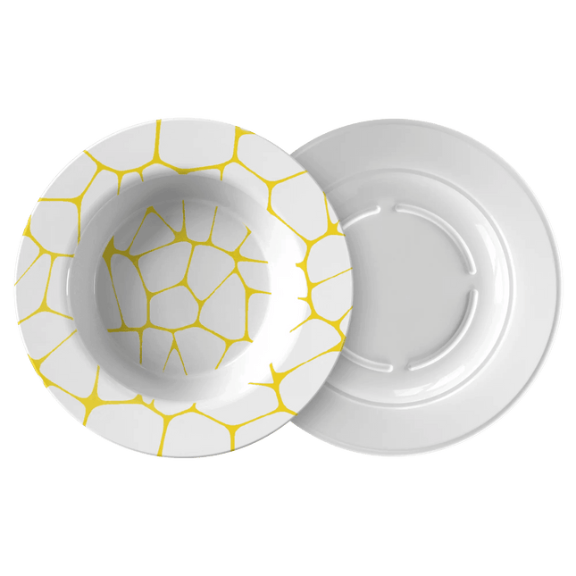 Artistic Microwave-Safe Polymer Bowl - 8.5' Vibrant Voronoi Design