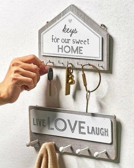 Scandinavian-Style Elegant Wooden Key Organizer with Enduring Charm