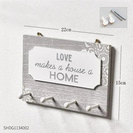 Scandinavian-Style Elegant Wooden Key Organizer with Enduring Charm