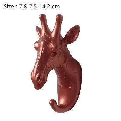 Whimsical Animal-Themed Metallic Resin Wall Hooks in Chic Finishes