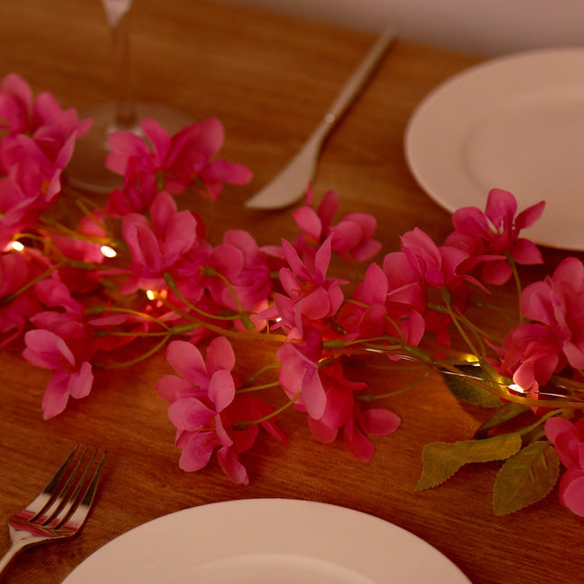 AliKopy 2-Pack Jasmine Silk Flower String Lights - Battery Operated, 6
