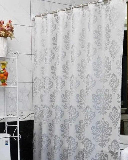 Chic Geometric Floral Waterproof Shower Curtain with Quick-Dry Technology