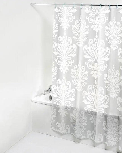 Chic Geometric Floral Waterproof Shower Curtain with Quick-Dry Technology