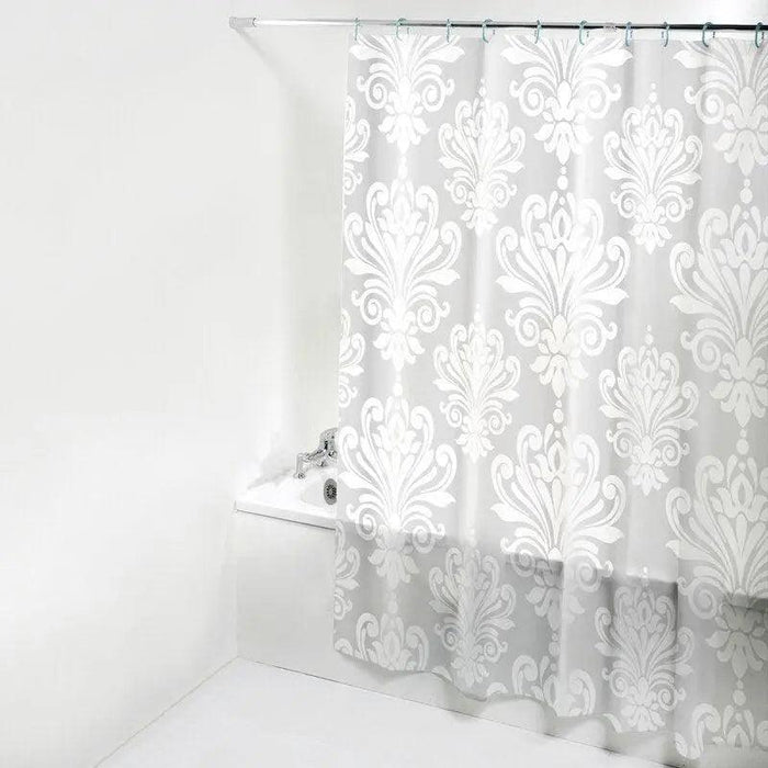 Geometric Flowers Shower Curtain with Advanced Water Repellent Technology