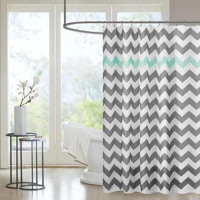 Stylish Waterproof Shower Curtains Featuring Striking Graphic Prints for Modern Bathrooms