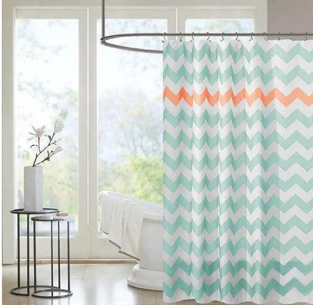 Splash-Proof Bathroom Shower Drapes with Unique Print