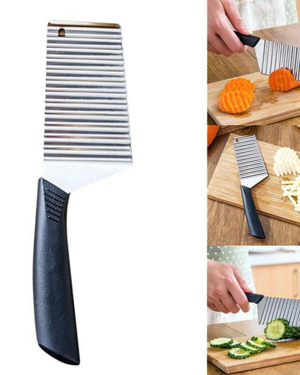 Stainless Steel Wave-Cut Vegetable Slicer - Your Essential Kitchen Tool
