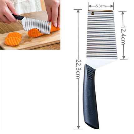 Stainless Steel Wave-Cut Vegetable Slicer - Your Essential Kitchen Tool