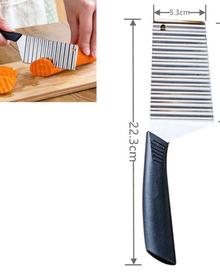 Stainless Steel Wave-Cut Vegetable Slicer - Your Essential Kitchen Tool