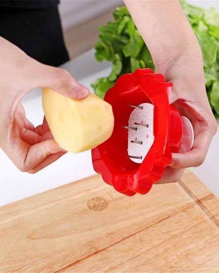 Stainless Steel Wave-Cut Vegetable Slicer - Your Essential Kitchen Tool