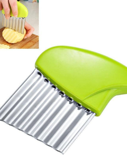 Stainless Steel Wave-Cut Vegetable Slicer - Your Essential Kitchen Tool