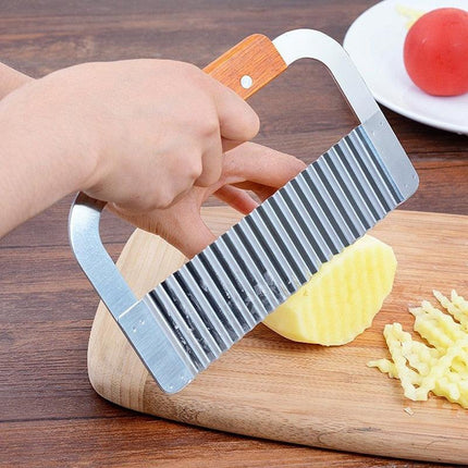Stainless Steel Wave-Cut Vegetable Slicer - Your Essential Kitchen Tool