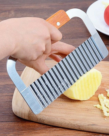 Stainless Steel Wave-Cut Vegetable Slicer - Your Essential Kitchen Tool