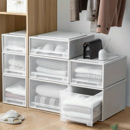 Stackable Transparent Quilt Storage Drawer - Closet Organizer