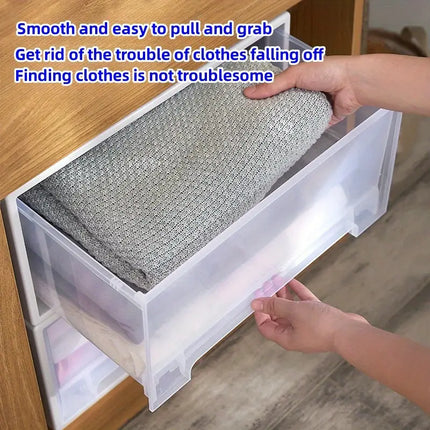 Stackable Transparent Quilt Storage Drawer - Closet Organizer
