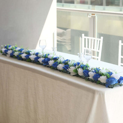 AliKopy 6 Pack Silk Rose Table Runner - 20"x8", Wedding Centerpiece