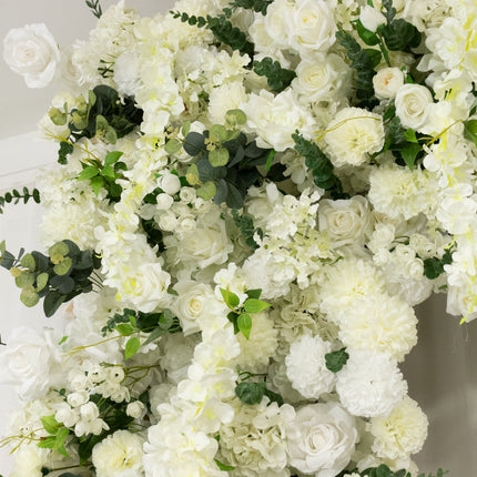 AliKopy 8ftx8ft Roll Up Flower Backdrop - Silk Roses & Hydrangeas
