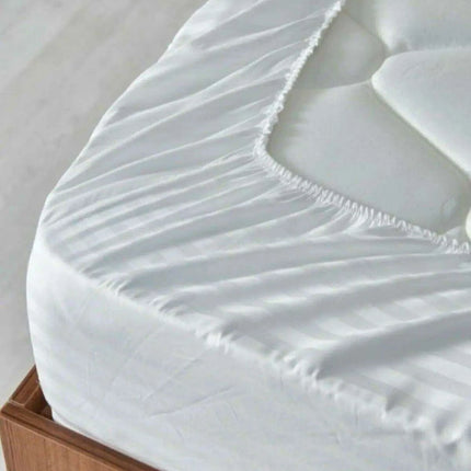 Luxury Cotton Satin Stripe Duvet Cover Set - Wheel Lux Hotel Collection