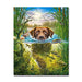 Swimming Dog Paint by Numbers Kit - Adorable DIY Canvas Artistry