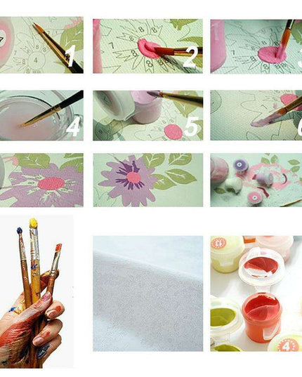 Whimsical Watercolor Canine Canvas Kit - Create Your Own Swimming Dog Masterpiece