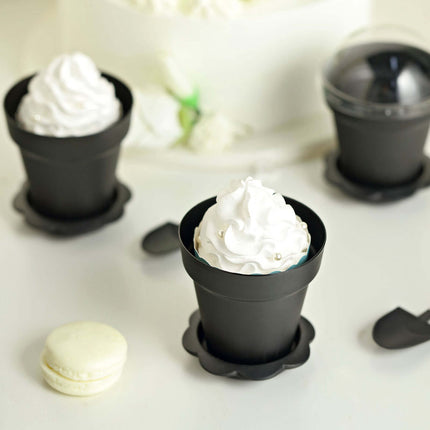 AliKopy 12-Pack Dessert Cups - Succulent Planter Design, Lids & Shovel
