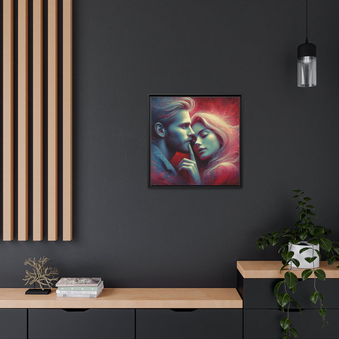 Whispering Elegance - Eco-Friendly Canvas Art Frame with Black Pinewood Frame