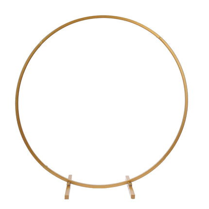 AliKopy 24" Gold Metal Round Wedding Arch Centerpiece - Elegant Table