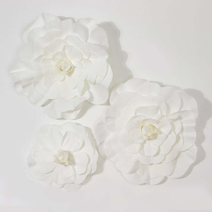 AliKopy 2 Pack 24" Large Real Touch Foam DIY Craft Roses - White