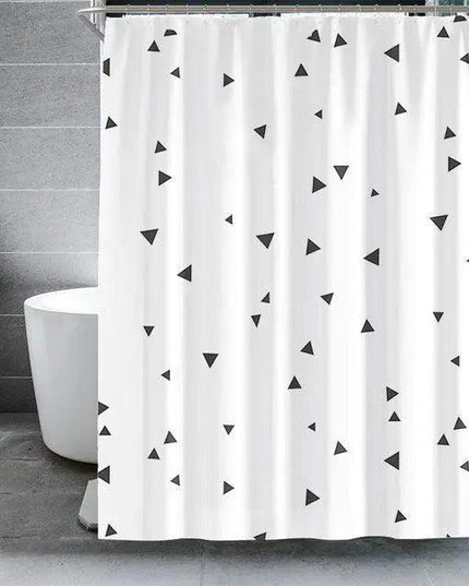 Chic Geometric Print Waterproof Shower Curtain - Premium Quality for a Stylish Bathroom Upgrade