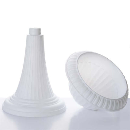 AliKopy 4 Pack 22" Tall White PVC Pedestal Plant Stands - Italian Desi