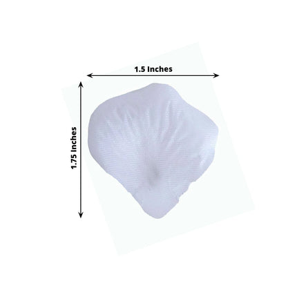 AliKopy 500-Pack White Silk Rose Petals - Round Design, Table Decor