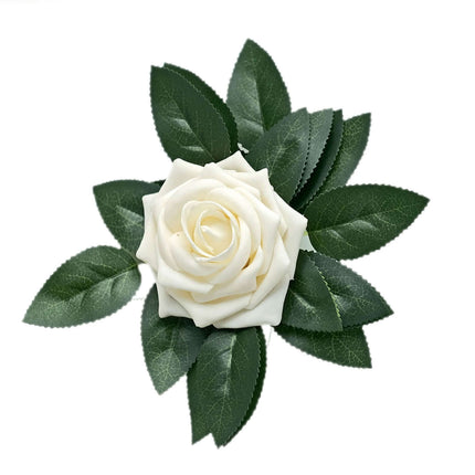 AliKopy 100 Pack Green Artificial Rose Leaves for DIY Wreaths & Garlan