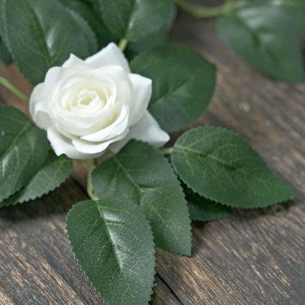 AliKopy 100 Pack Green Artificial Rose Leaves for DIY Wreaths & Garlan
