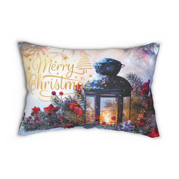 Cozy Christmas Lumbar Pillow Set with Insert - Festive Home Accent
