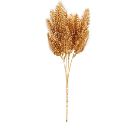 AliKopy 4-Pack Metallic Gold Artificial Pine Branches - Flexible Faux