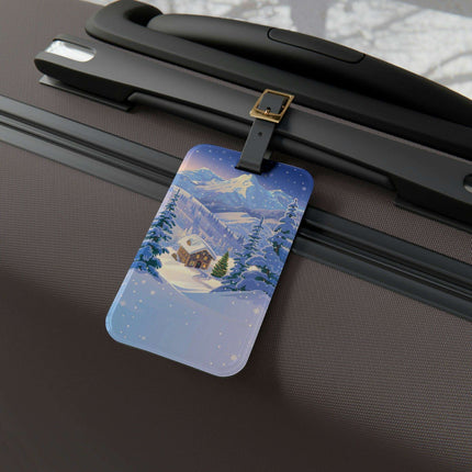 Sleek and Stylish Acrylic Luggage Tag with Leather Strap for the Modern Traveler