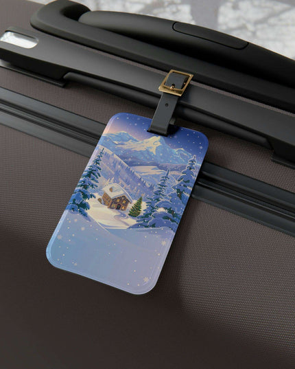 Sleek and Stylish Acrylic Luggage Tag with Leather Strap for the Modern Traveler