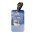 Winter Wanderlust: Stylish Acrylic Luggage Tag with Leather Strap - Perfect for Jetsetters and Travel Enthusiasts